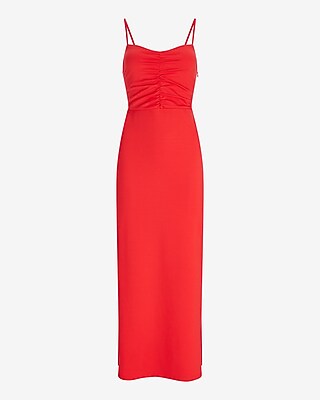 Ruched Bodice Maxi Dress | Express